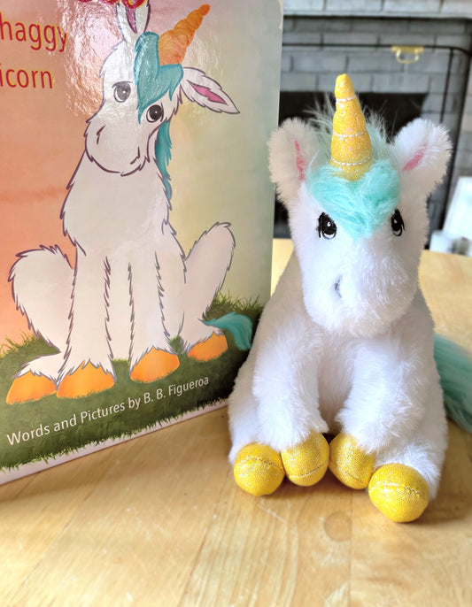Gerald the Shaggy Unicorn Stuffed Animal + Reminder Box